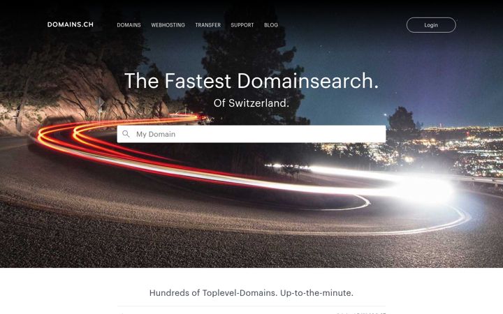 Screenshot of domains.ch