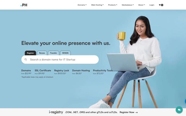 Captura de pantalla de domains.ph