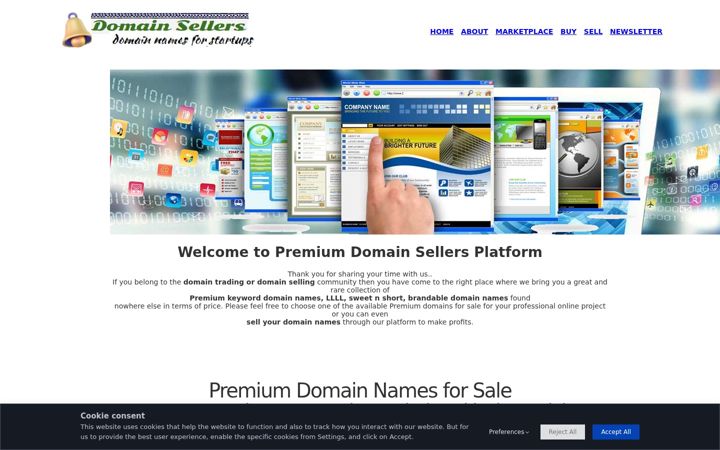 Screenshot of domainsellers.org