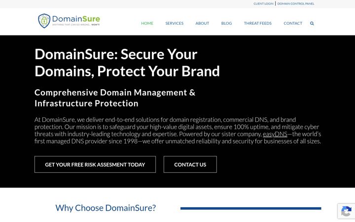 Screenshot of domainsure.com