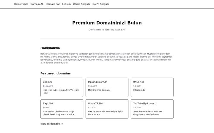 Ekraanipilt saidist domaintr.net