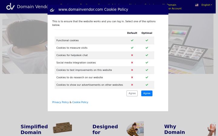 Screenshot of domainvendor.com