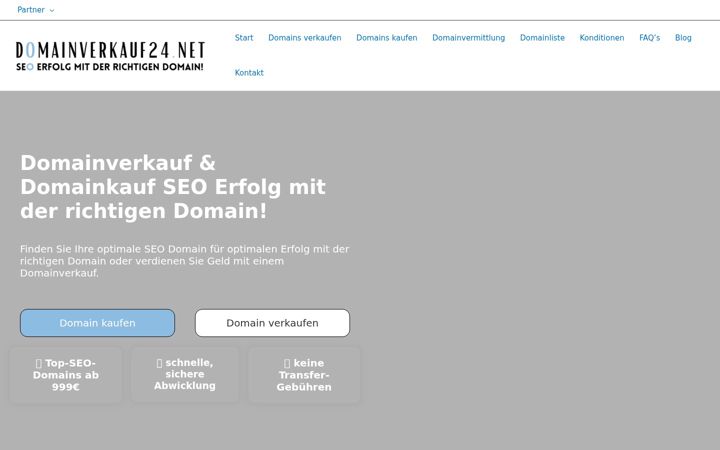 Ekraanipilt saidist domainverkauf24.net