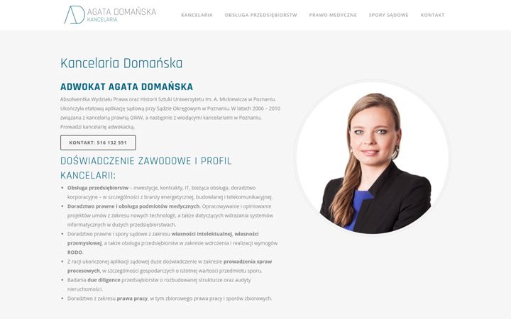 Screenshot του domanska-kancelaria.pl