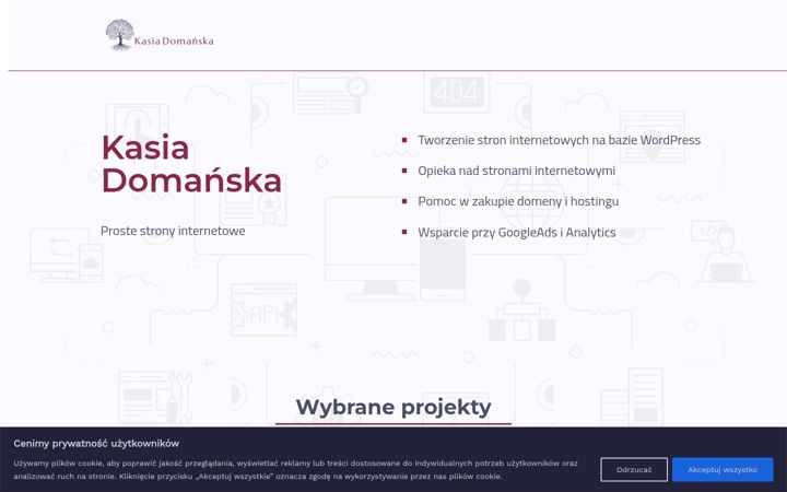 Screenshot του domanskakasia.pl