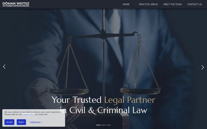 Screenshot of domanweitsz.co.za