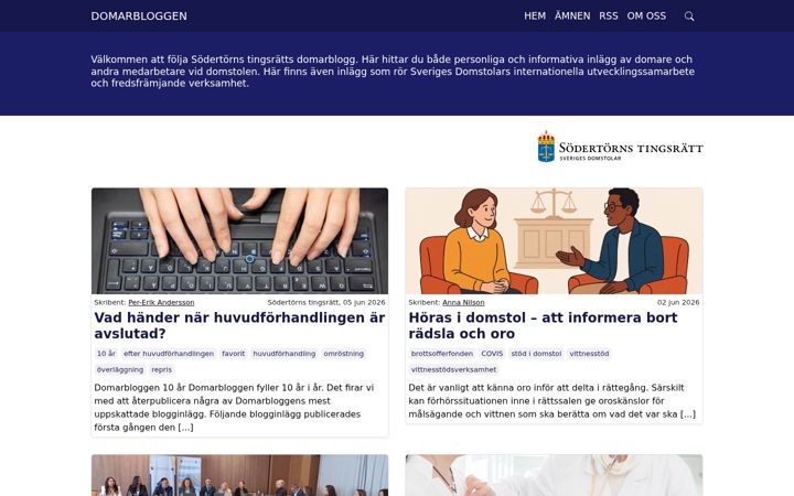 Screenshot of domarbloggen.se