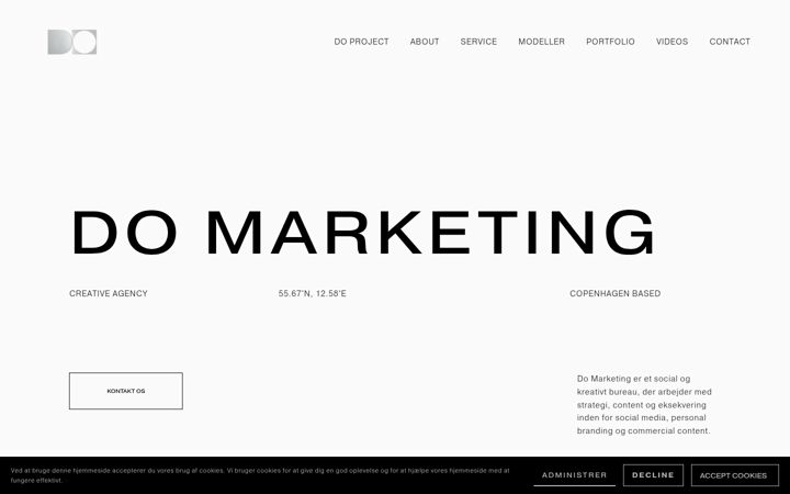 Snímek obrazovky domarketing.dk