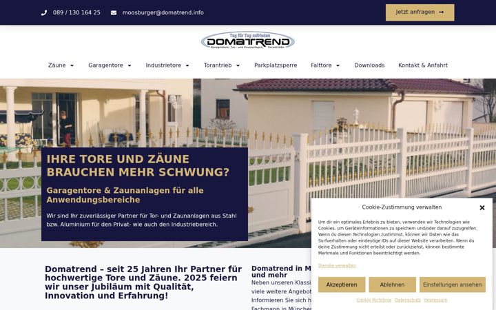 Snímek obrazovky domatrend.info
