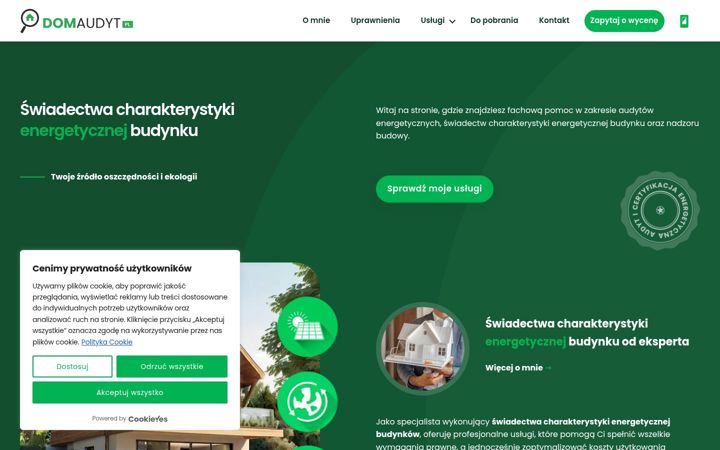 Screenshot ta' domaudyt.pl