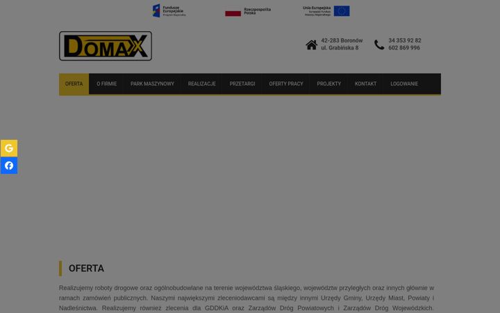 Screenshot ta' domax-boronow.pl