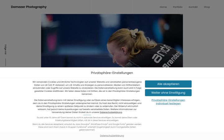 Screenshot of domazer.photography