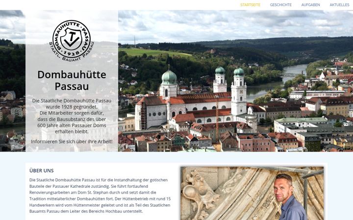 Screenshot of dombauhuette-passau.de