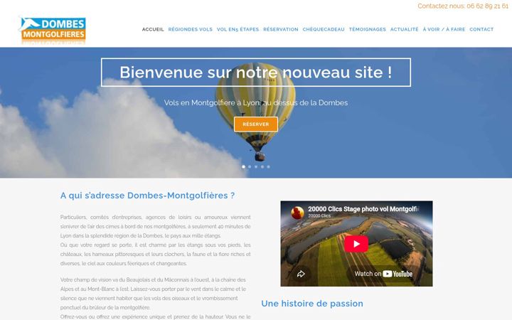Screenshot of dombes-montgolfieres.com
