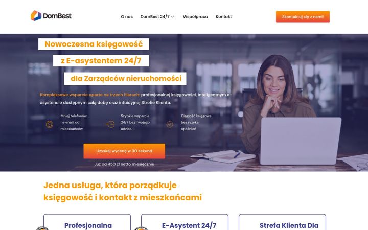 Screenshot ta' dombest.pl