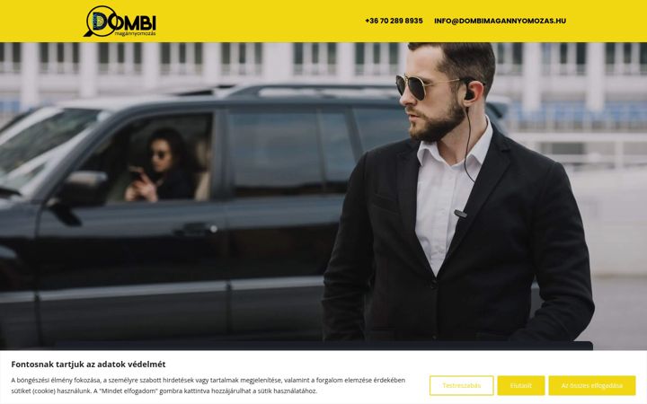 Screenshot of dombimagannyomozas.hu