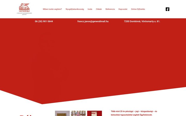 Screenshot of dombovarbiztositas.hu