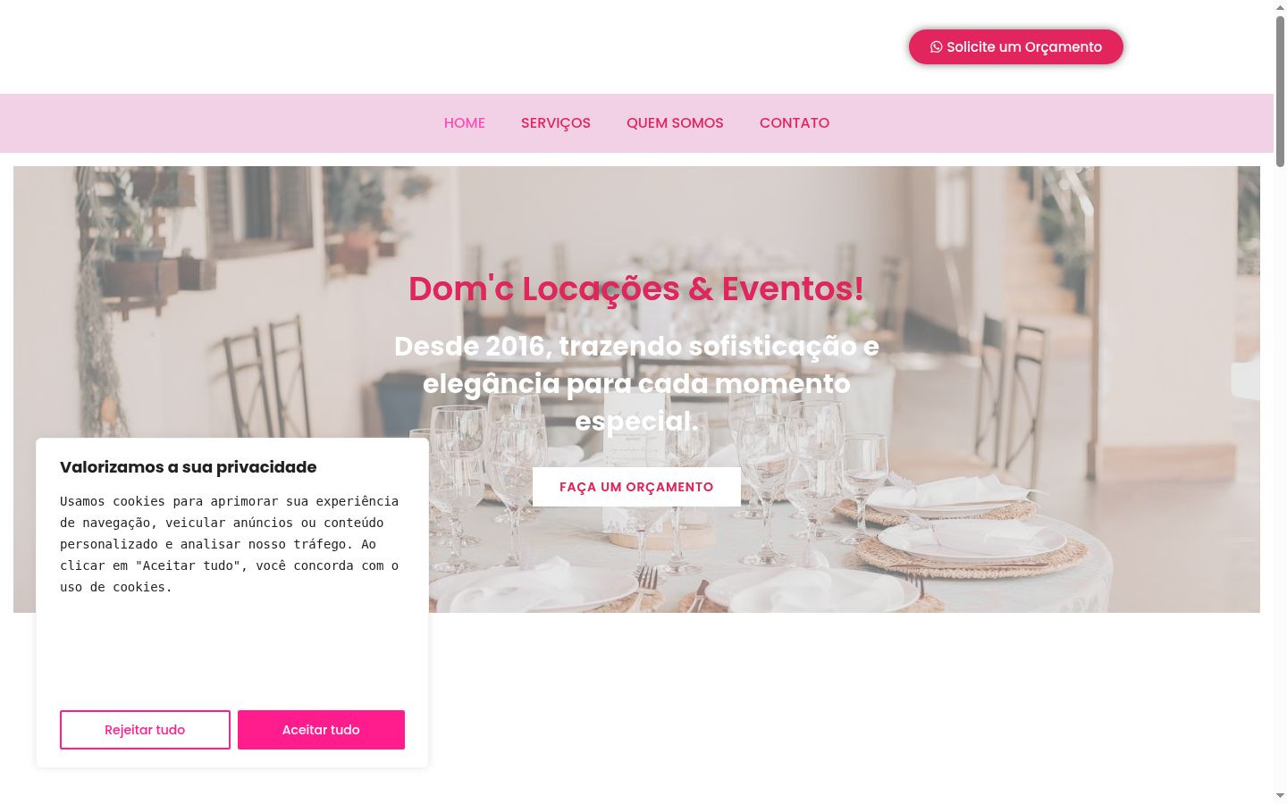 Capture d'écran de la bannière de consentement affichée avant toute interaction
