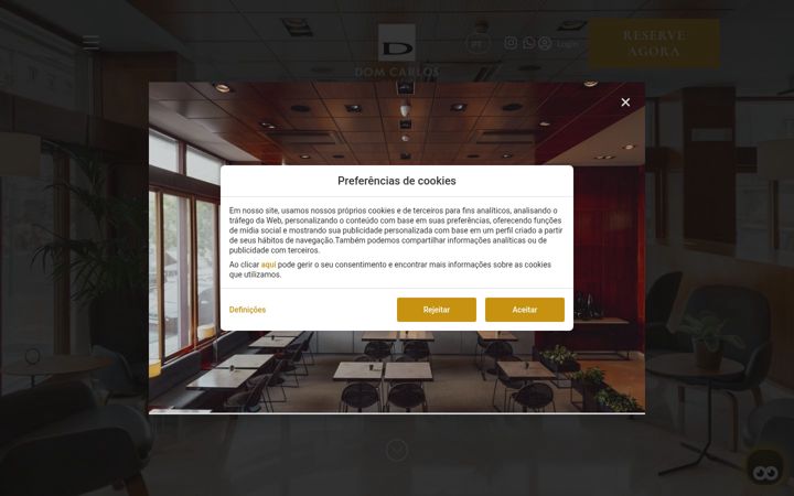 Screenshot of domcarloshoteis.com