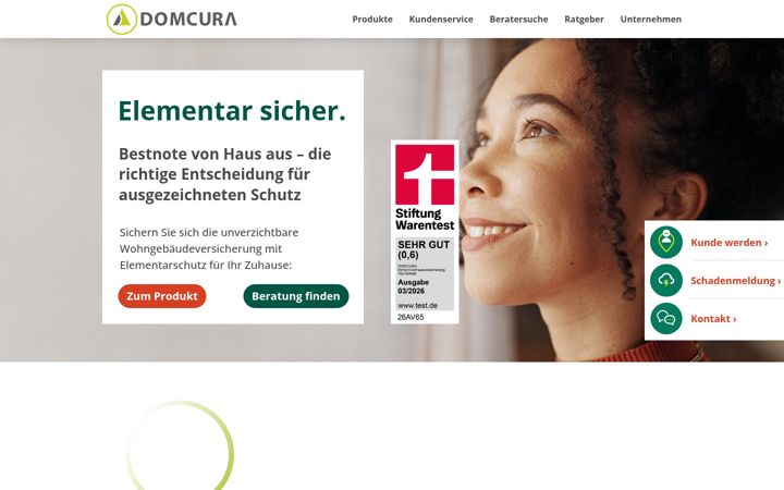 Zrzut ekranu domcura.de