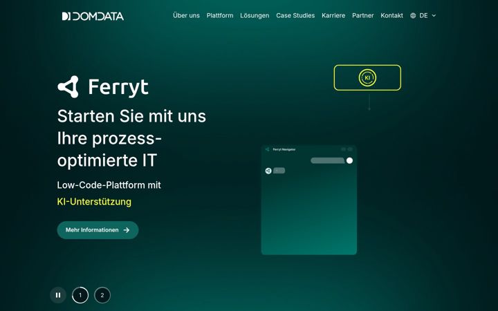 Screenshot of domdata.de
