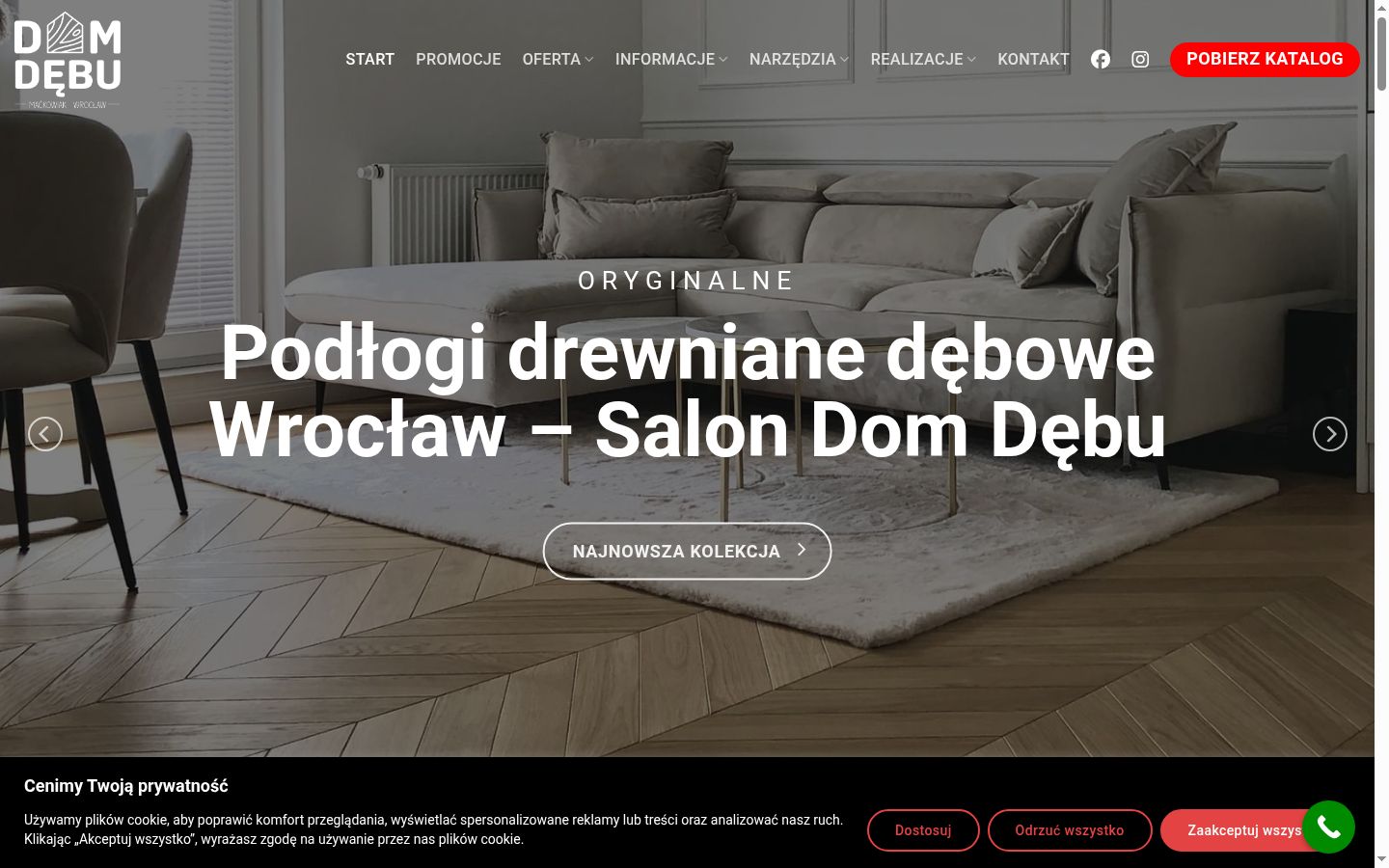 Snimka zaslona bannera za privolu prikazanog prije bilo kakve interakcije