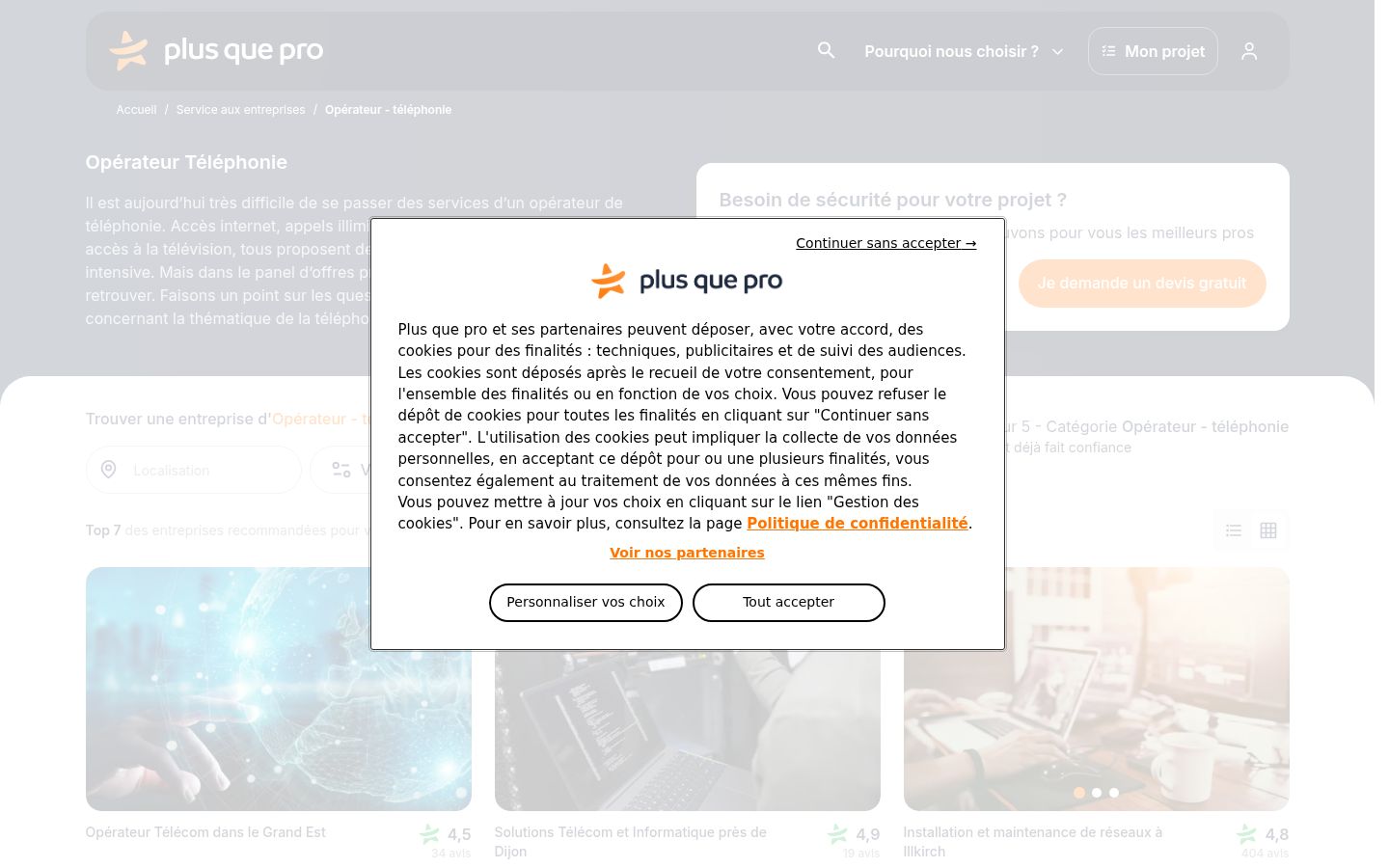 Screenshot van de toestemmingsbanner zoals getoond vóór enige interactie