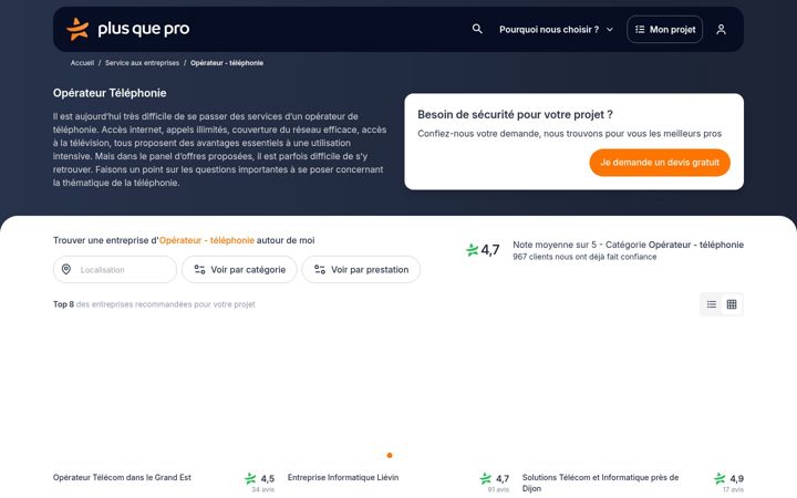 Screenshot of dome-connect-avis.fr