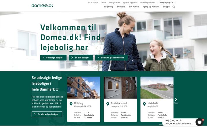 Zrzut ekranu domea.dk