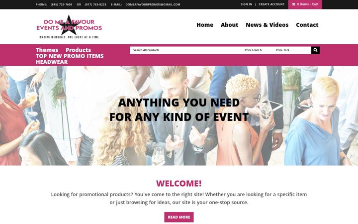 Screenshot of domeafavourpromos.com
