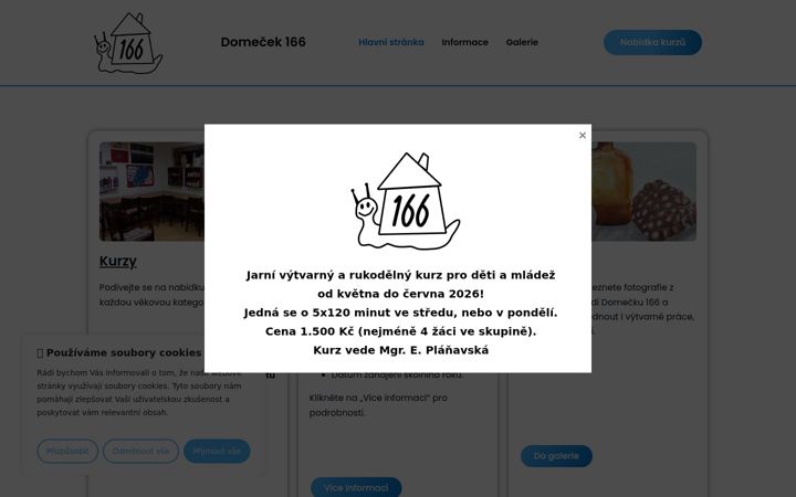 Screenshot of domecek166.cz