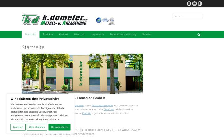 Zrzut ekranu domeier-metallbau.de