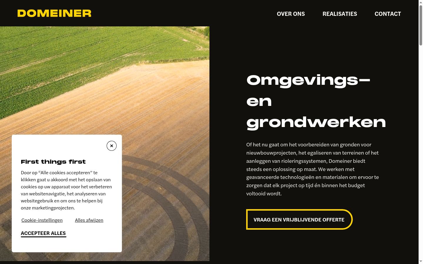 Screenshot tal-banner tal-kunsens muri qabel kwalunkwe interazzjoni