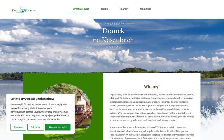 Captură de ecran a domek-nakaszubach.eu