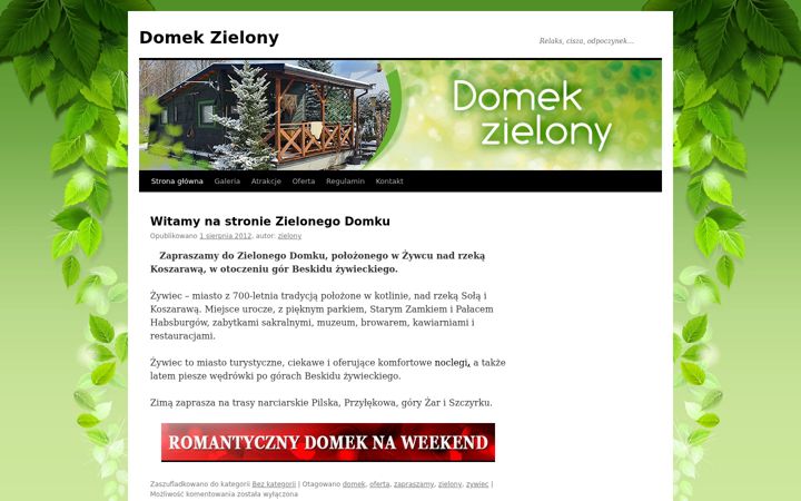 Screenshot ta' domekzielony.pl