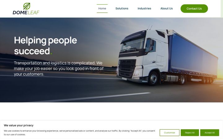 Screenshot of domeleaf.com