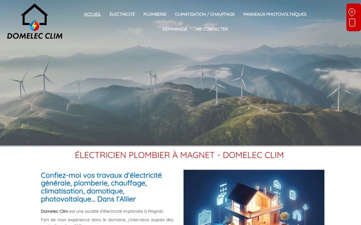 Screenshot of domelec-clim.fr