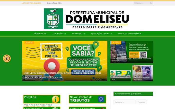 Capture d'écran de domeliseu.pa.gov.br