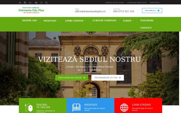 Screenshot of domeniaeduplus.ro