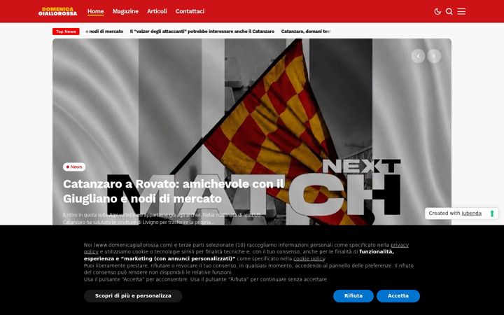 Screenshot of domenicagiallorossa.com