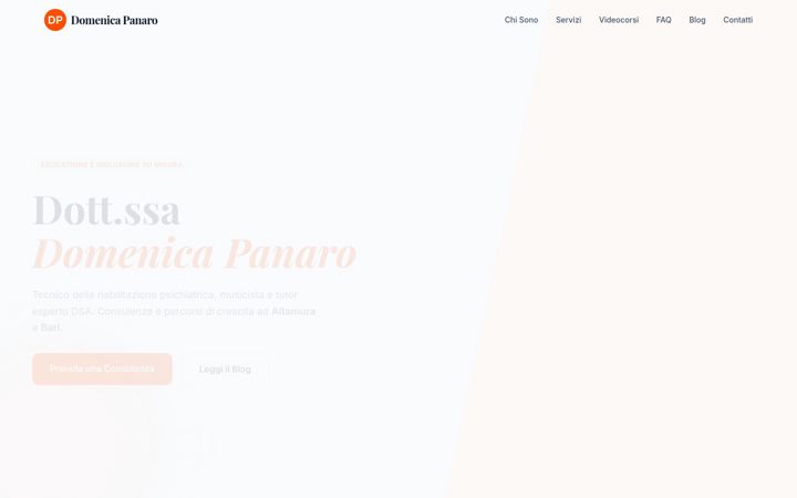 Screenshot of domenicapanaro.com