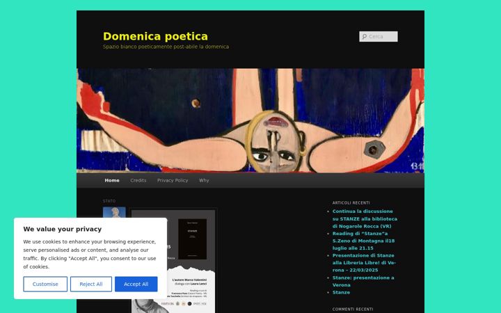 Snímek obrazovky domenicapoetica.it