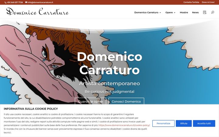 Snímek obrazovky domenicocarraturo.it
