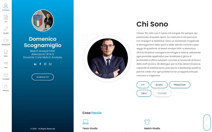 Snímek obrazovky domenicoscognamiglio.it