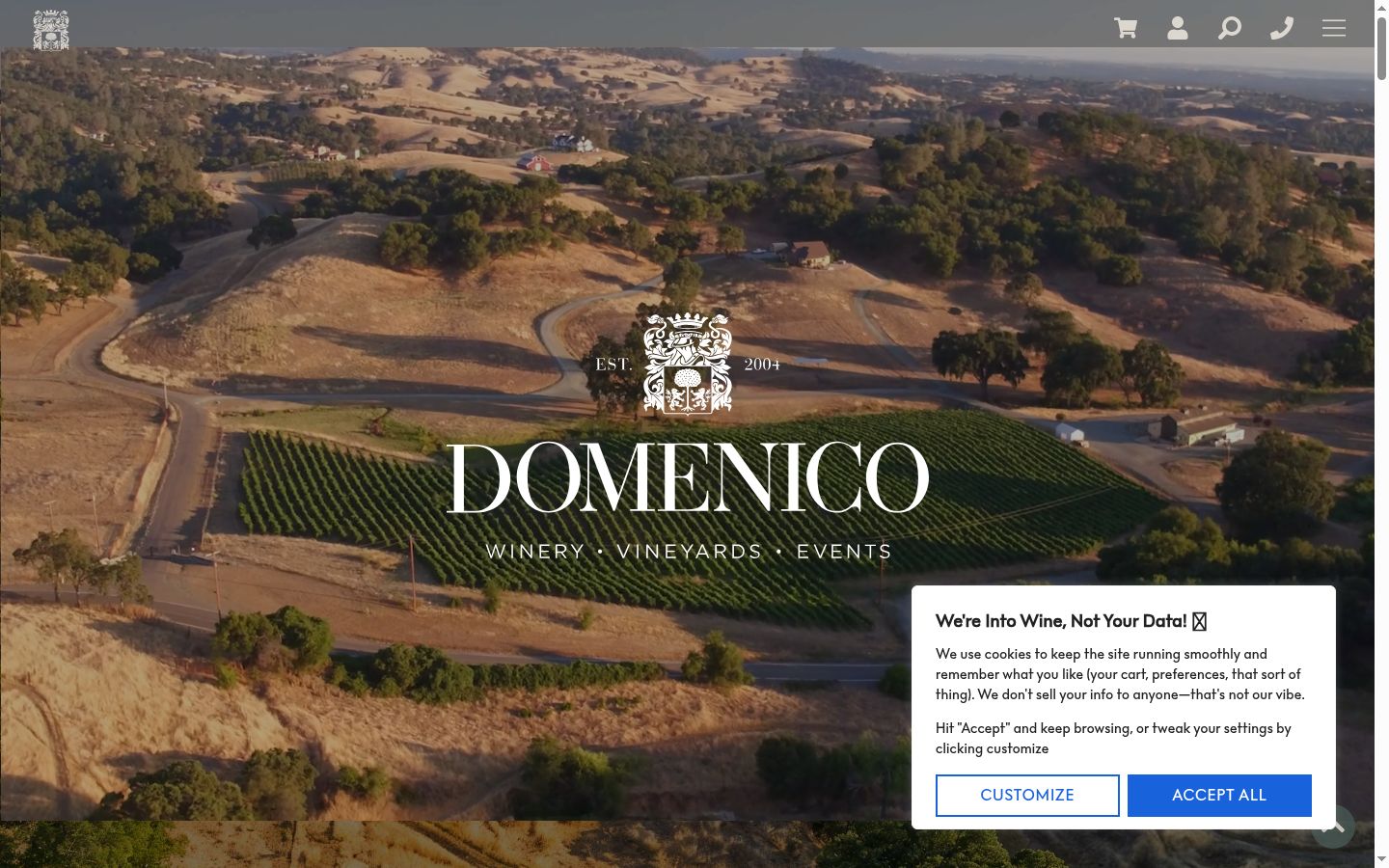 Screenshot del banner di consenso mostrato prima di qualsiasi interazione
