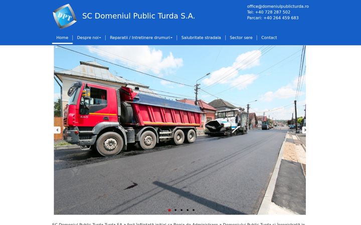 Screenshot of domeniulpublicturda.ro
