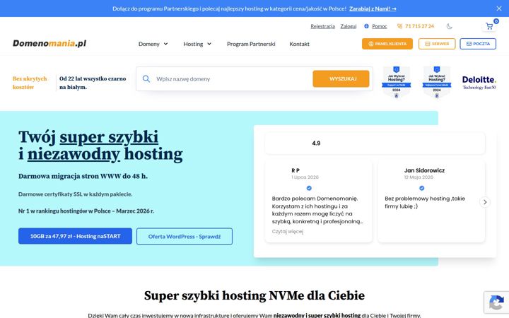 Screenshot of domenomania.pl