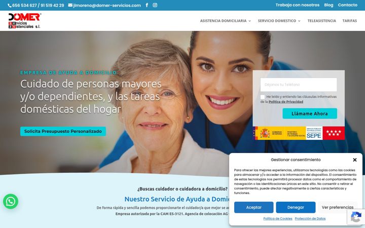 Screenshot of domer-servicios.com