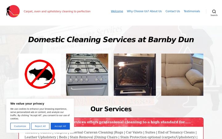 Snímek obrazovky domesticcleaningservices.uk