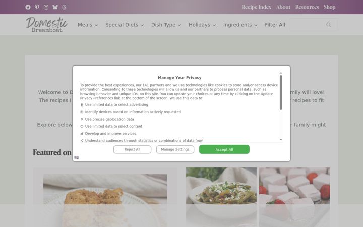 Screenshot of domesticdreamboat.com